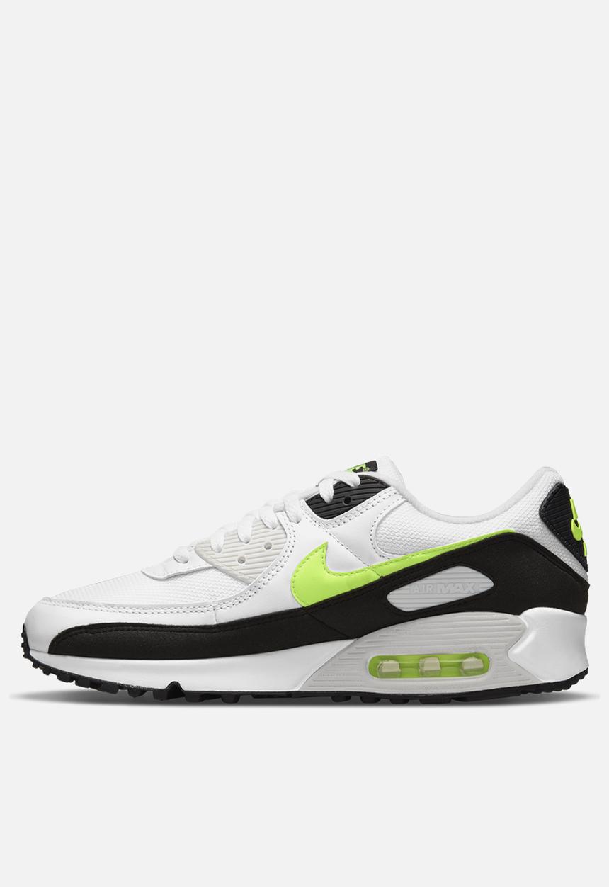 Nike - Air Max 90  - white/hot lime-black-neutral grey