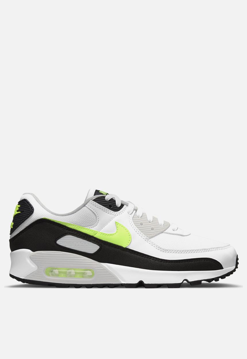 Nike - Air Max 90  - white/hot lime-black-neutral grey