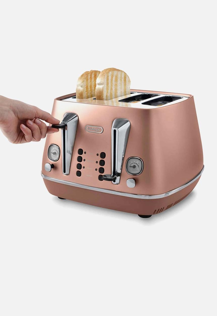 DeLonghi - Distinta 4 Slice Toaster - Style Copper