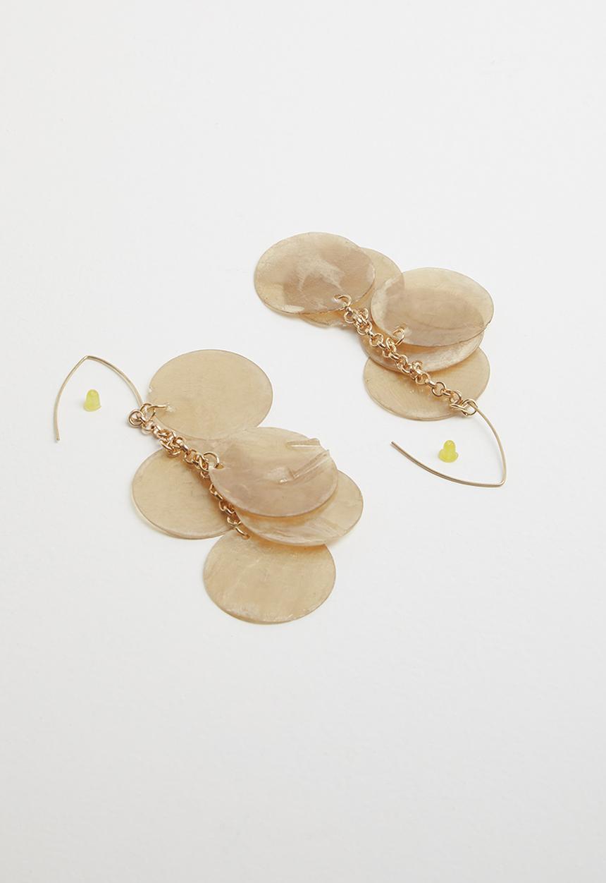 Superbalist - Layered disc earrings - natural