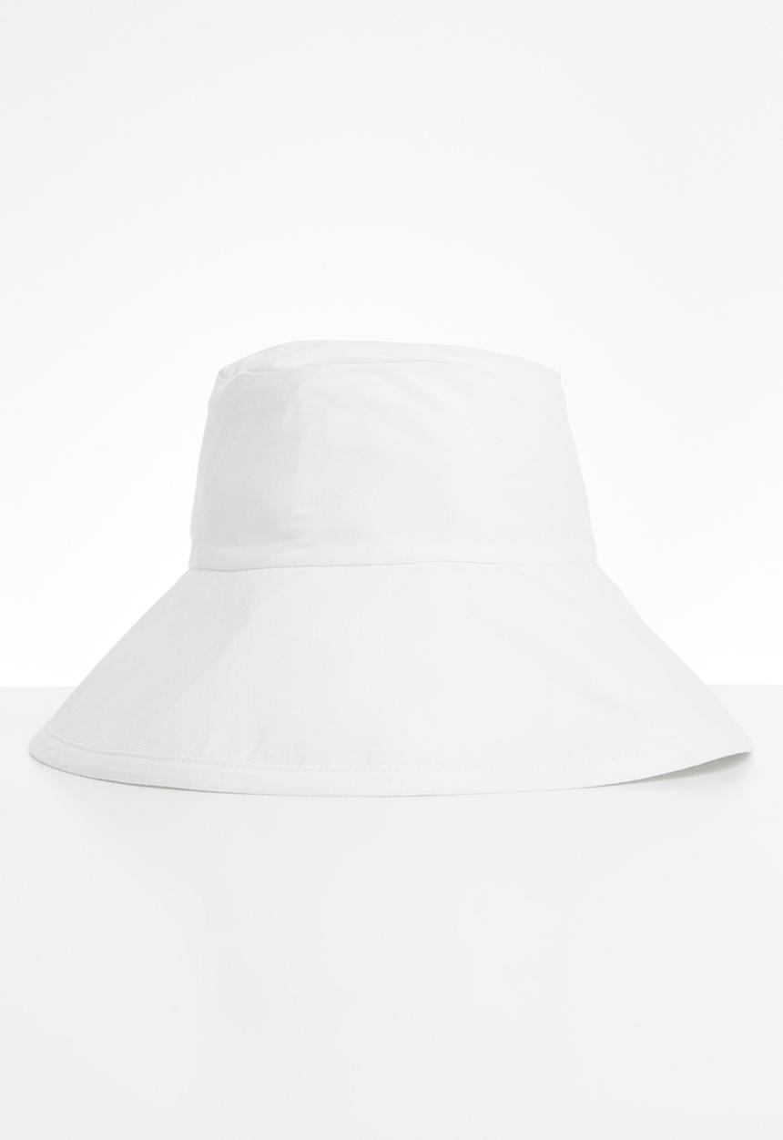 Freya Hats  - Maya wide brim bucket hat - white