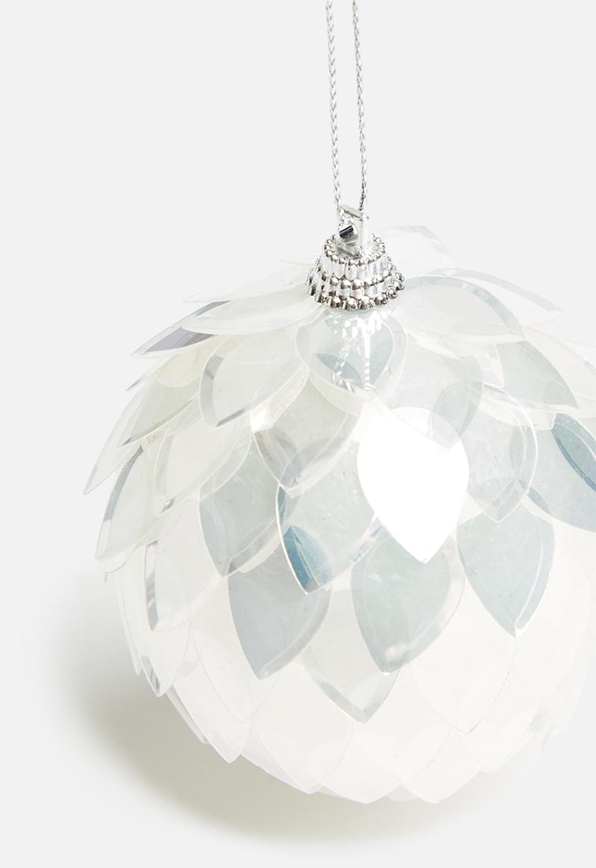 H&S - Scales Christmas ball set of 4 - silver