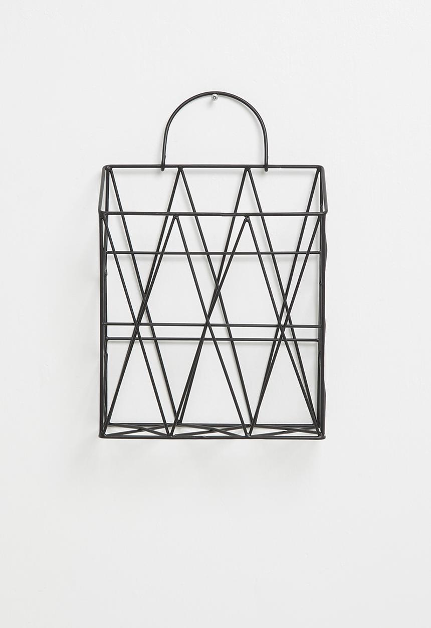 Sixth Floor - Stationary holder wall rack - black