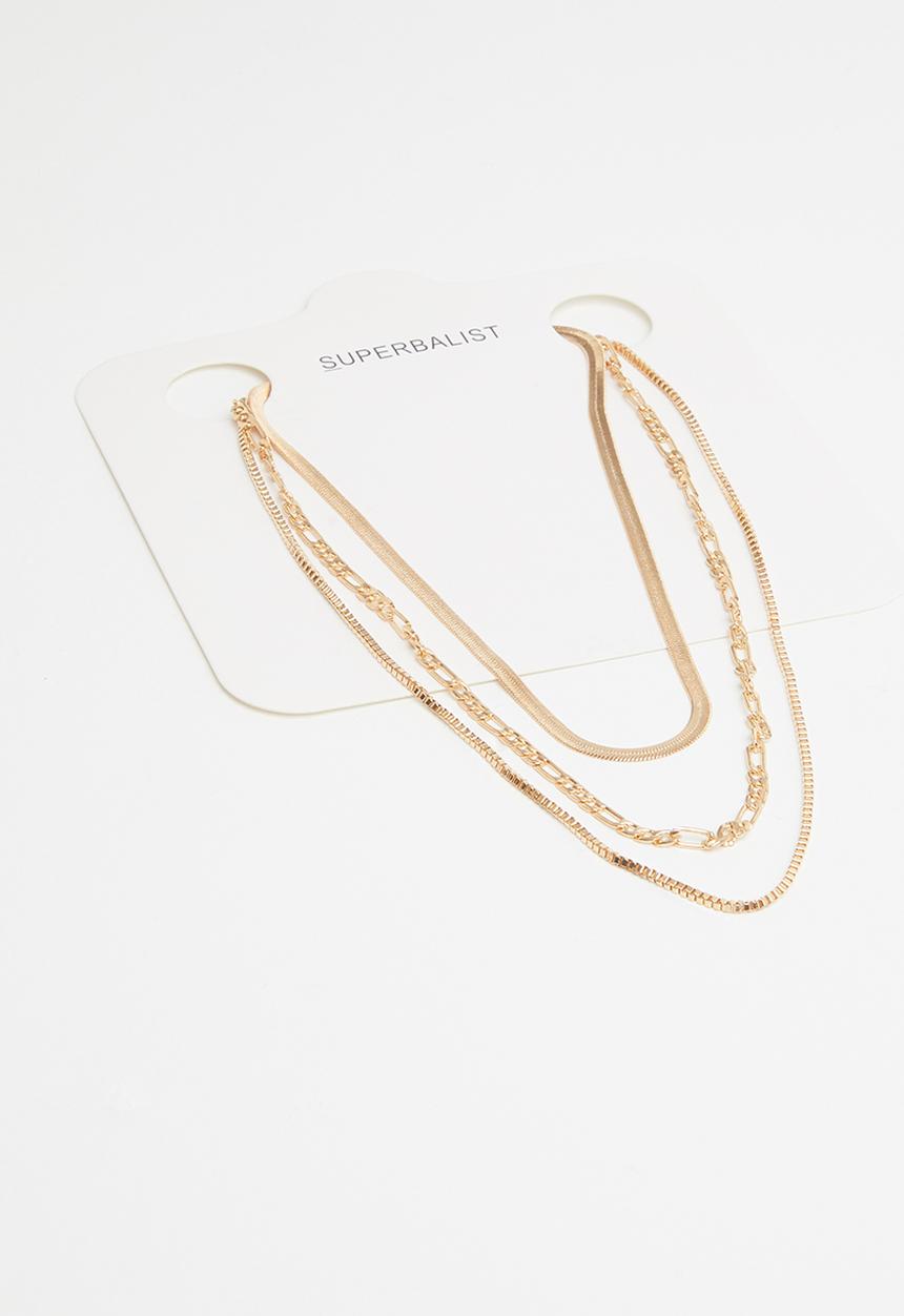 Superbalist - Triple layered necklace - gold