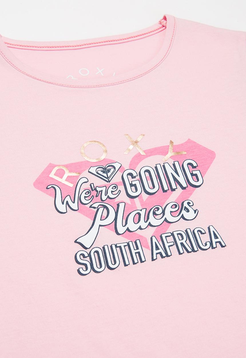 Roxy - Going places destination short sleeve tee - pink