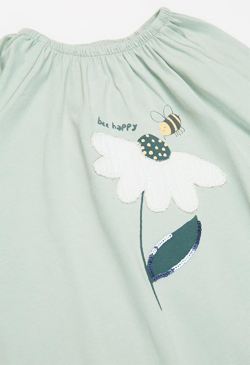 MANGO - Marga long sleeve tee - green