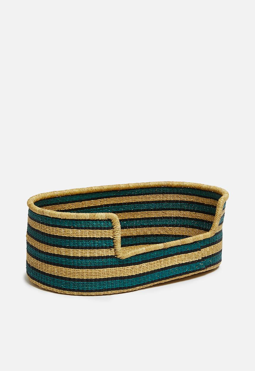 Bloomza - Woven pet basket- indigo & natural