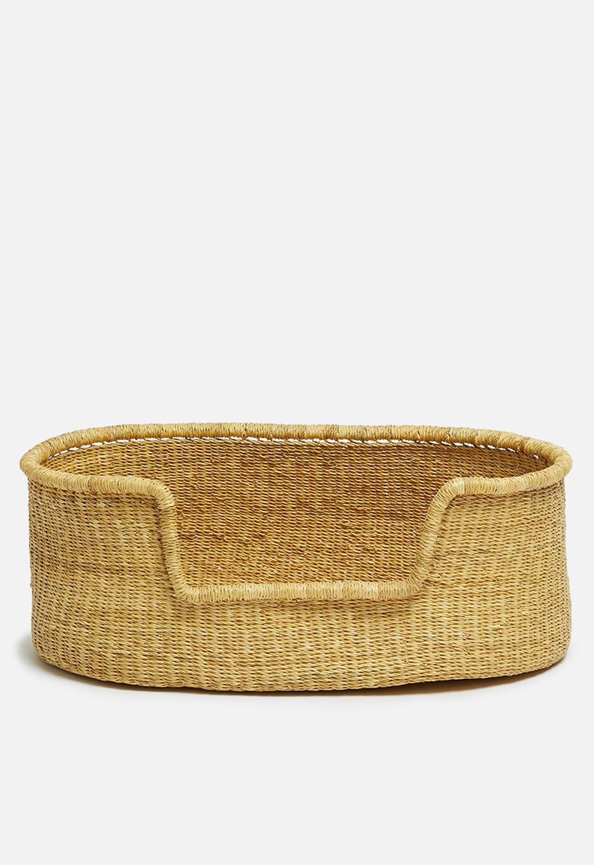 Bloomza - Woven pet basket - textured natural