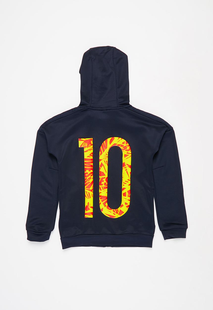 adidas Originals - B.a.r full zip hooded track top - navy & yellow