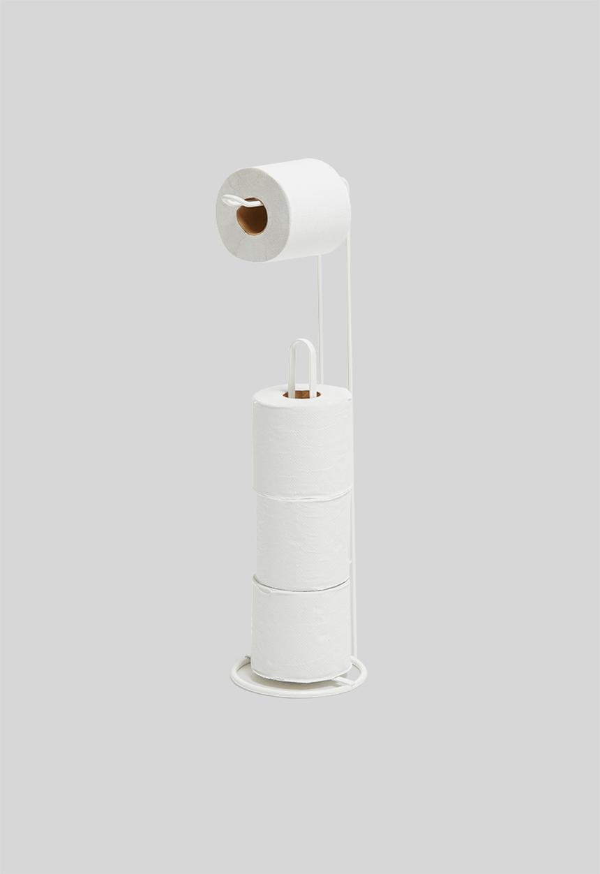 Bathroom Solutions - Standing toilet roll holder - white