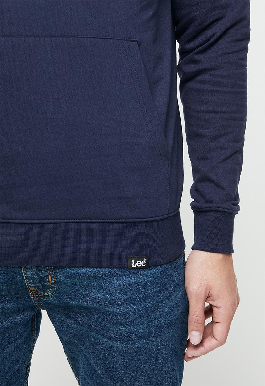 Lee  - Faded denim hooded sweat - navy