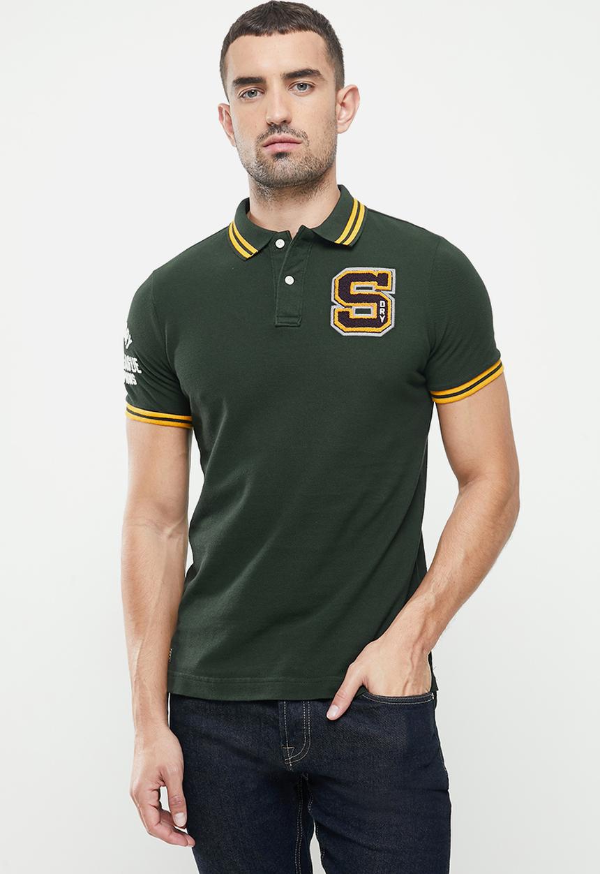 Superdry. - Boston superstate polo - dark green