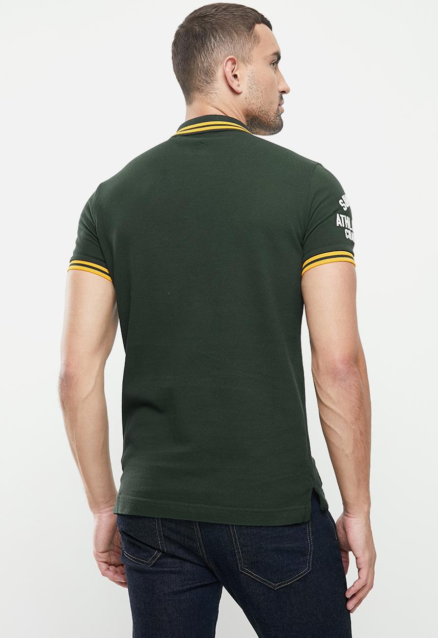Superdry. - Boston superstate polo - dark green