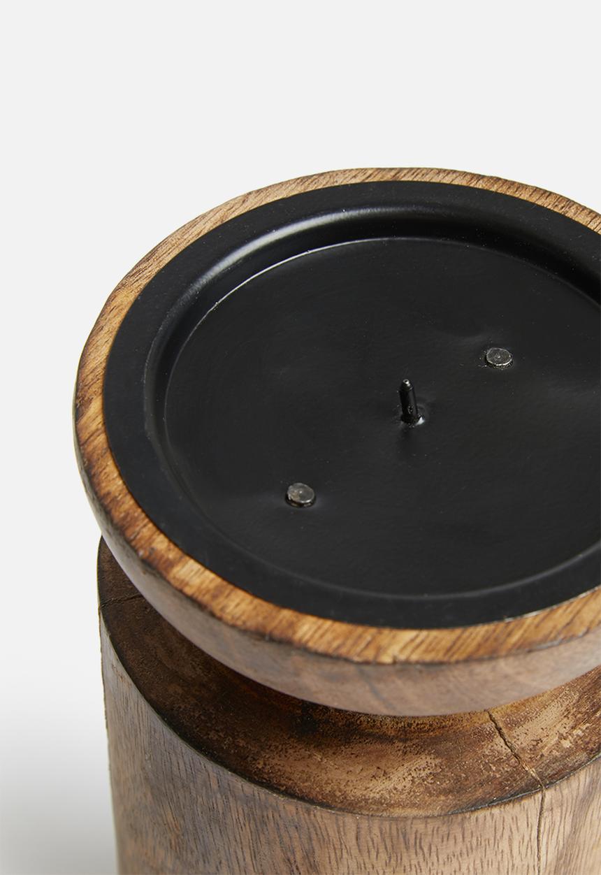 H&S - Wooden candle stand - natural 