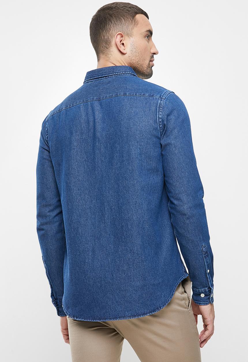 Superdry. - Classic denim bd shirt - blue