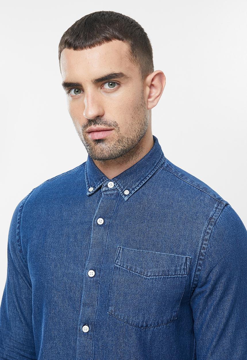 Superdry. - Classic denim bd shirt - blue