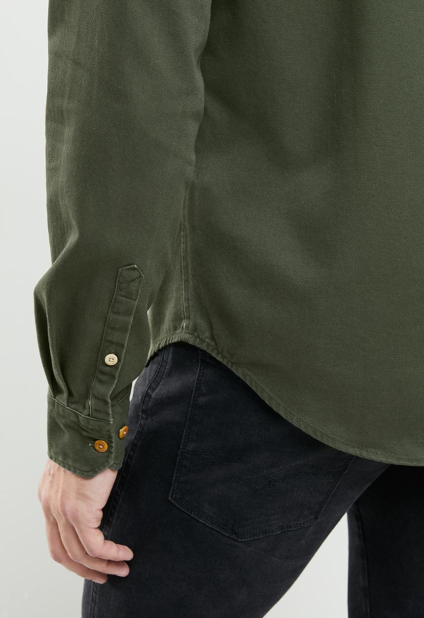 Superdry. - Classic commuter shirt - olive