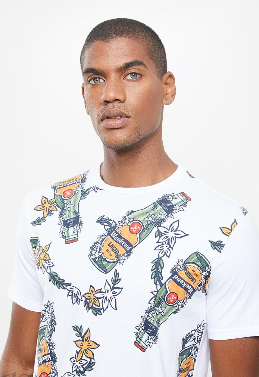 Holmes Bro's - All over beers tee - white