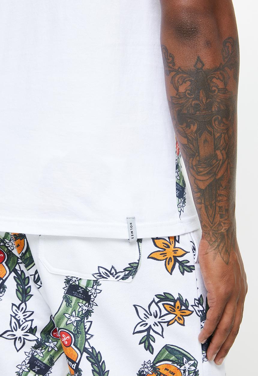 Holmes Bro's - All over beers tee - white