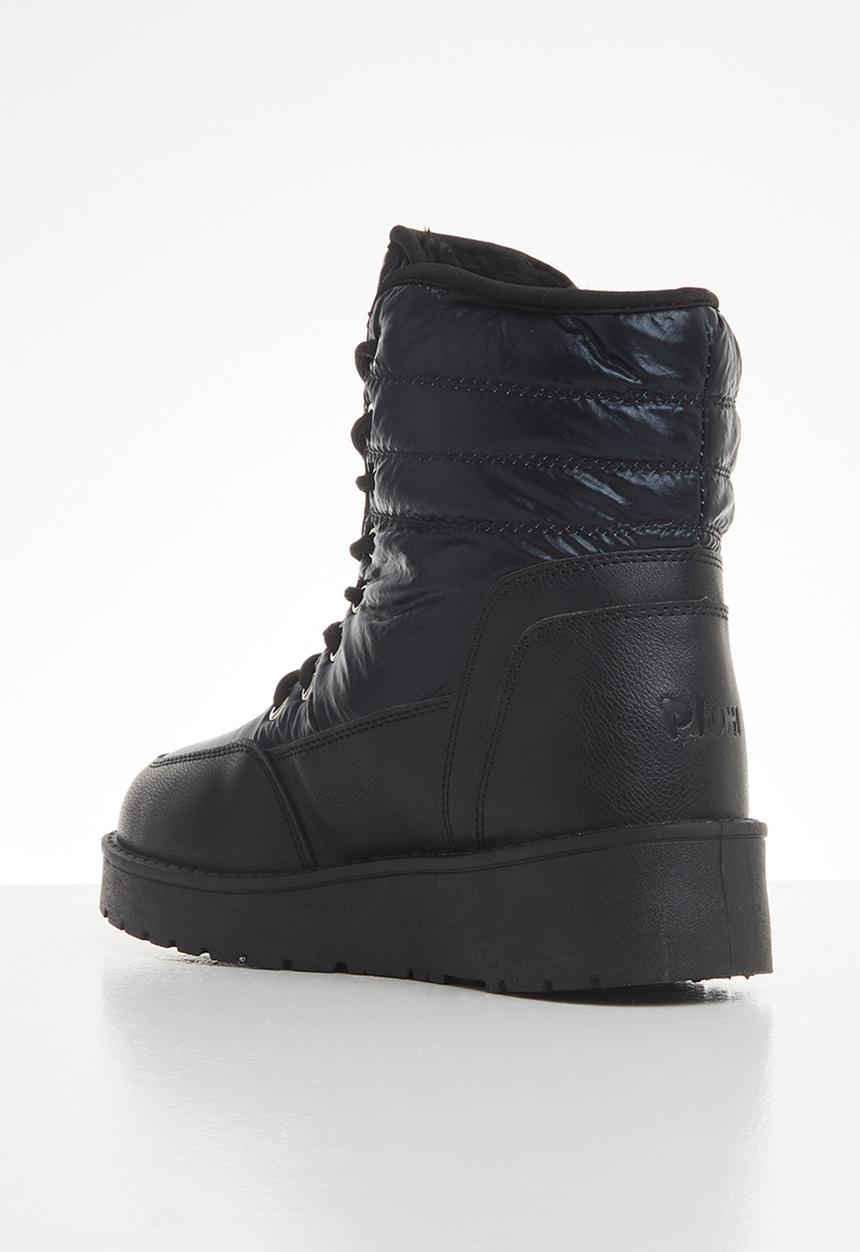 Plum - Moon snow boot - black