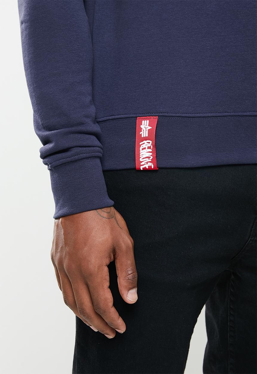 Alpha Industries - Alpha basic logo crew - navy & gold