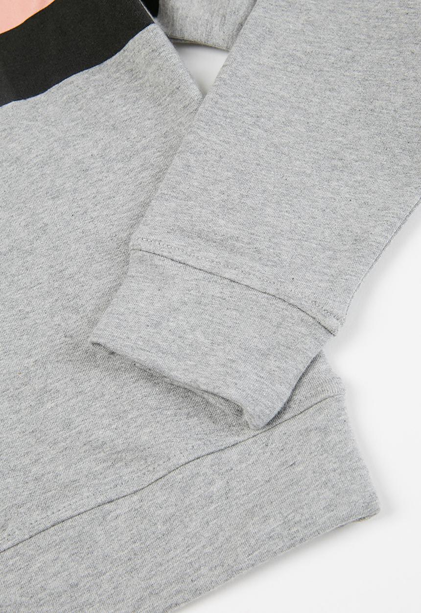 SISSY BOY - Round neck sweater with sporty logo - grey