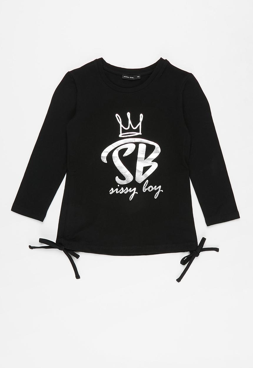 SISSY BOY - Delia 3/4 sleeve top - black