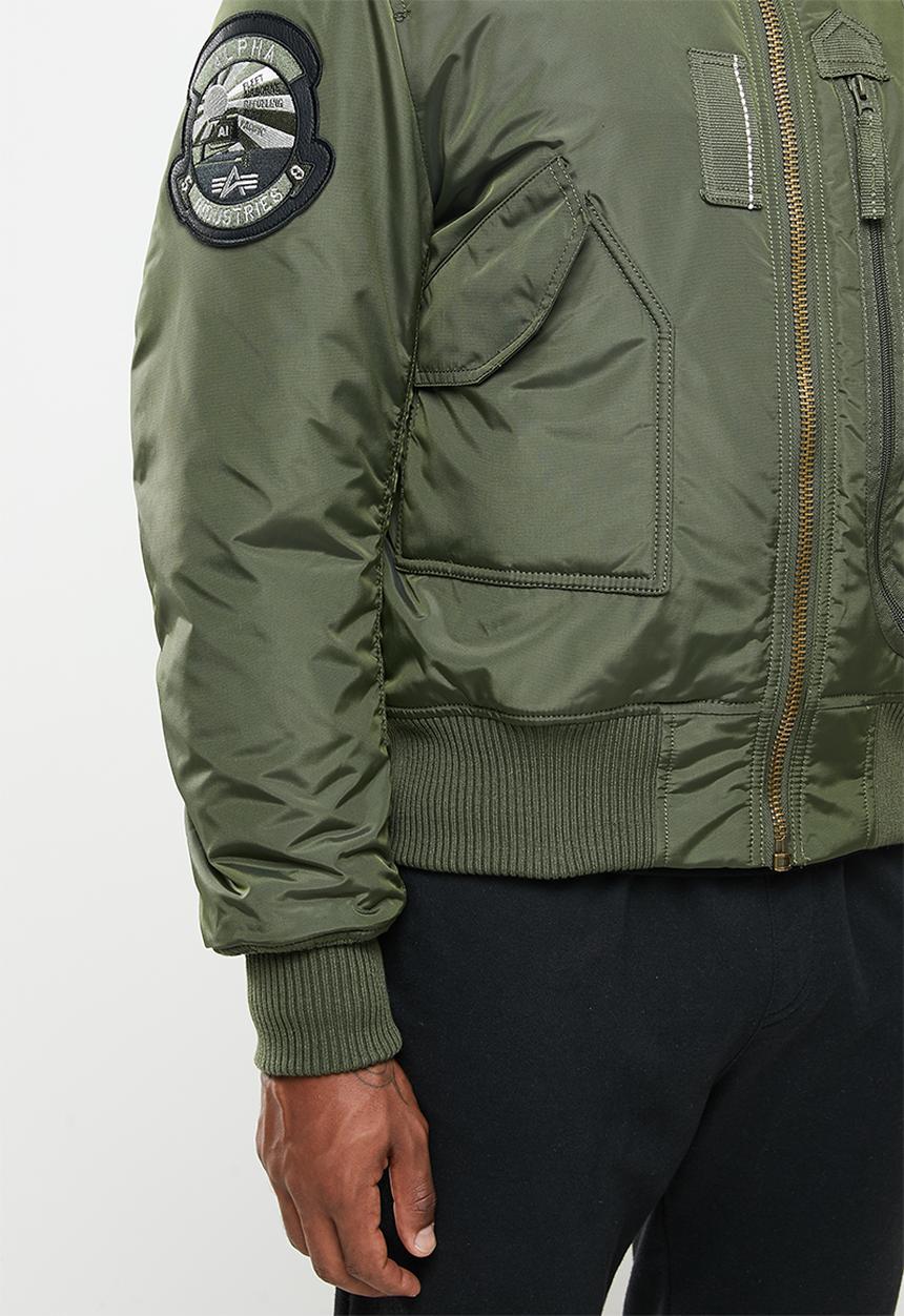 Alpha Industries - Engine embroidered patch jacket - dark green