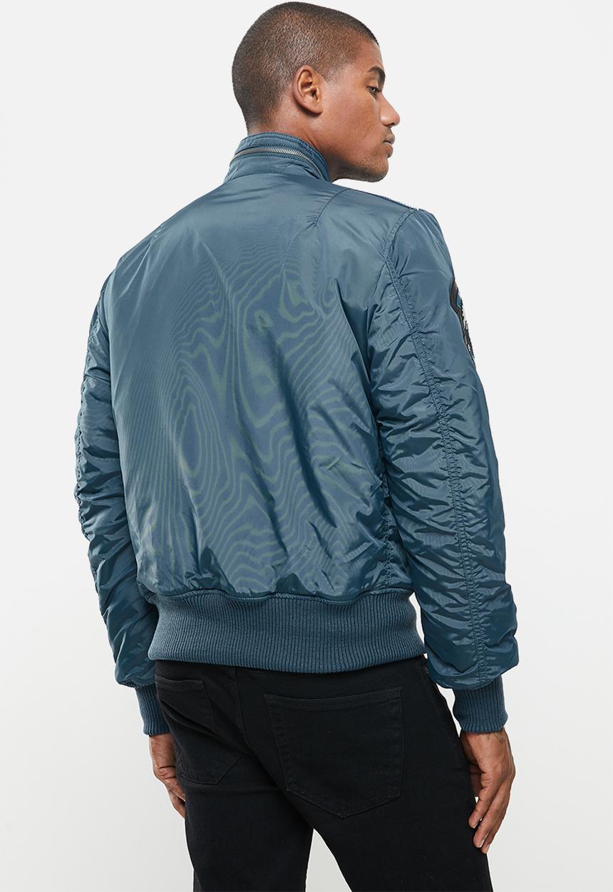 Alpha Industries - Engine embroidered patch jacket - bold blue