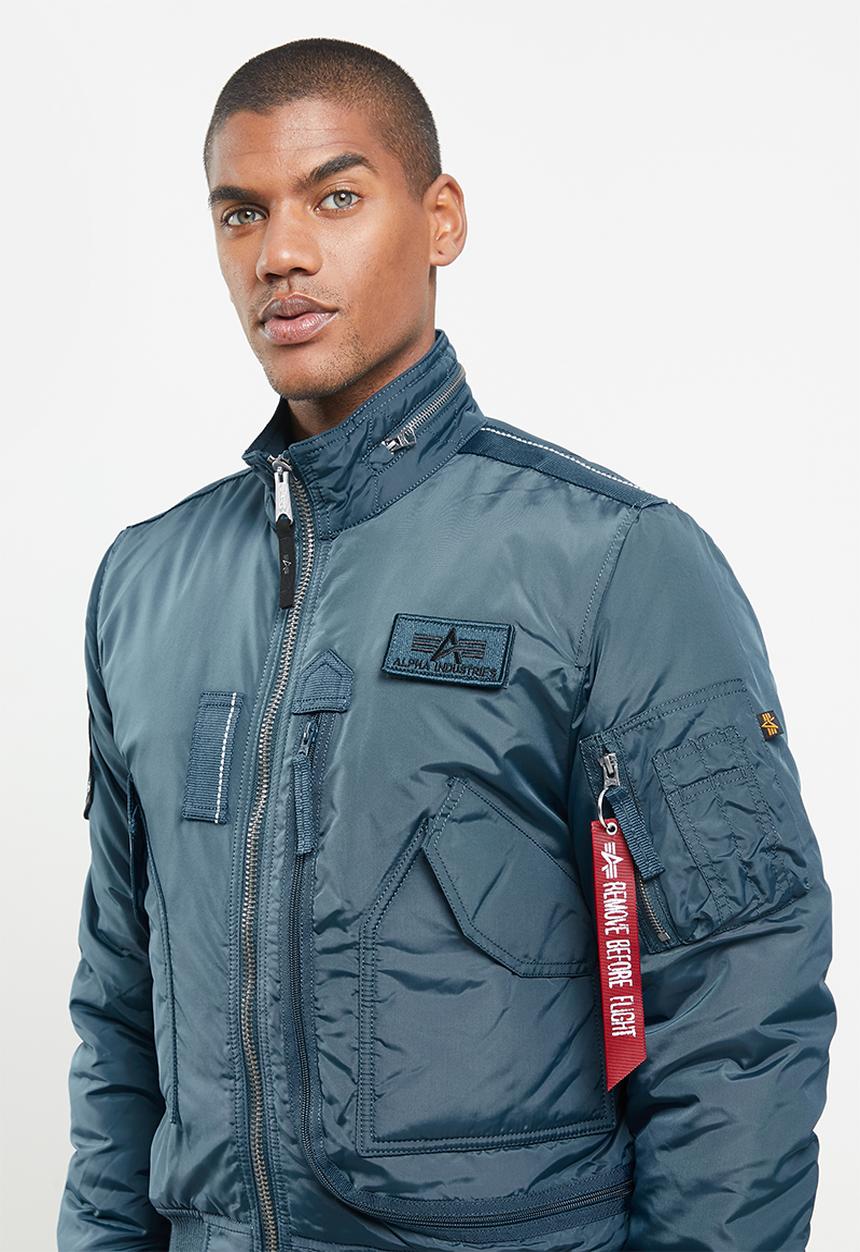Alpha Industries - Engine embroidered patch jacket - bold blue