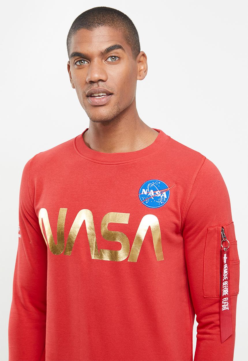 Alpha Industries - Nasa crew sweat - red