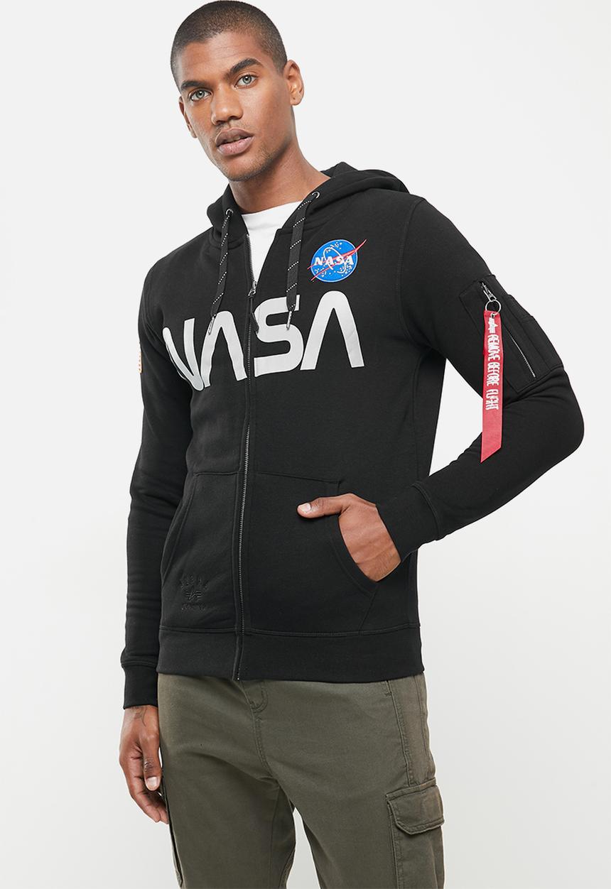 Alpha Industries - Nasa zip hoodie - black