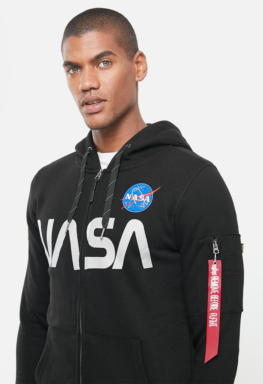 Alpha Industries - Nasa zip hoodie - black