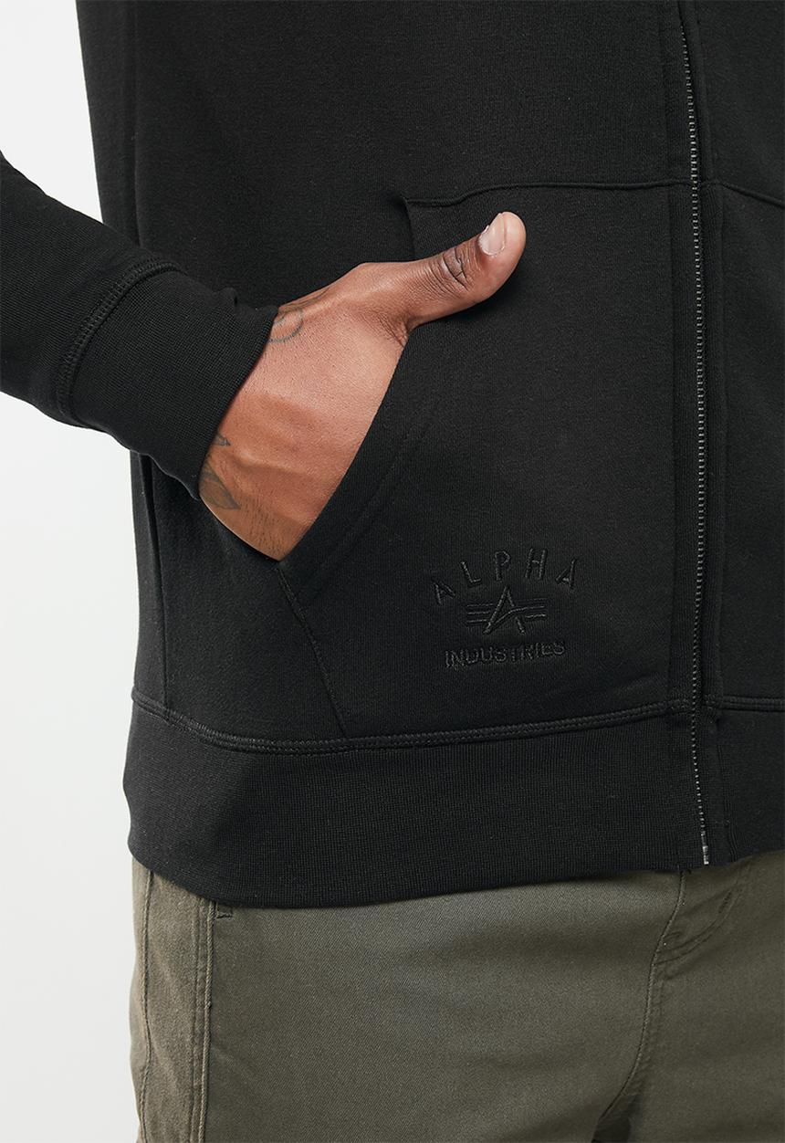 Alpha Industries - Nasa zip hoodie - black