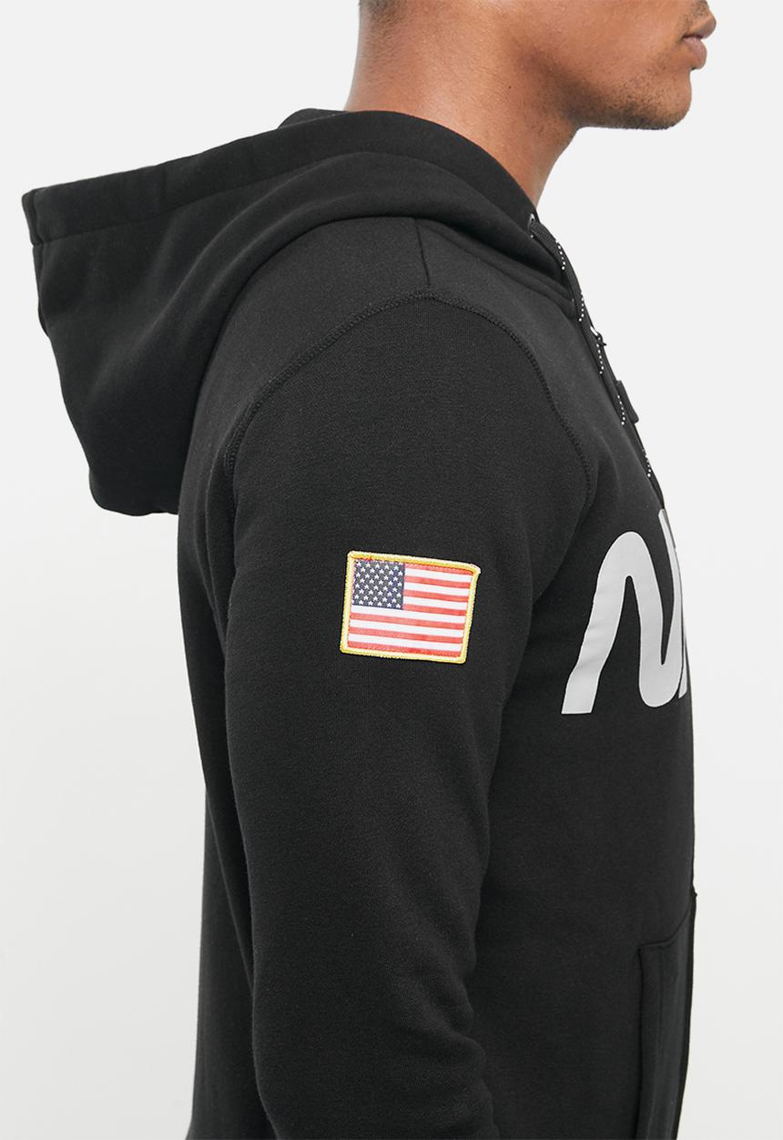 Alpha Industries - Nasa zip hoodie - black