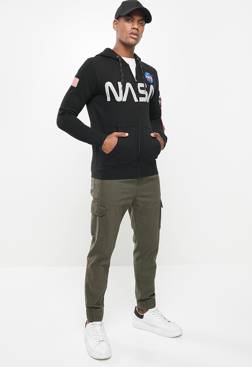 Alpha Industries - Nasa zip hoodie - black