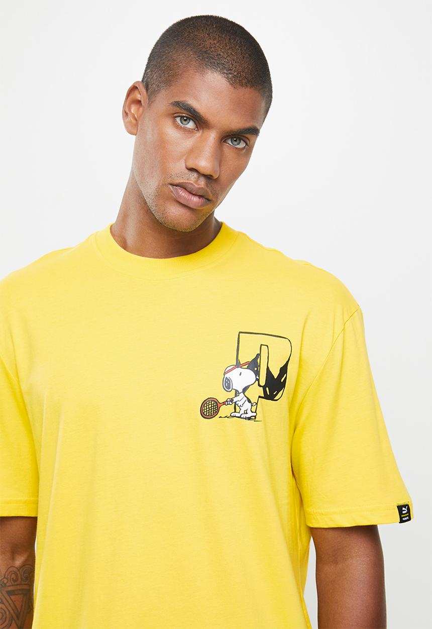 PUMA - Puma x peanuts tee - yellow 