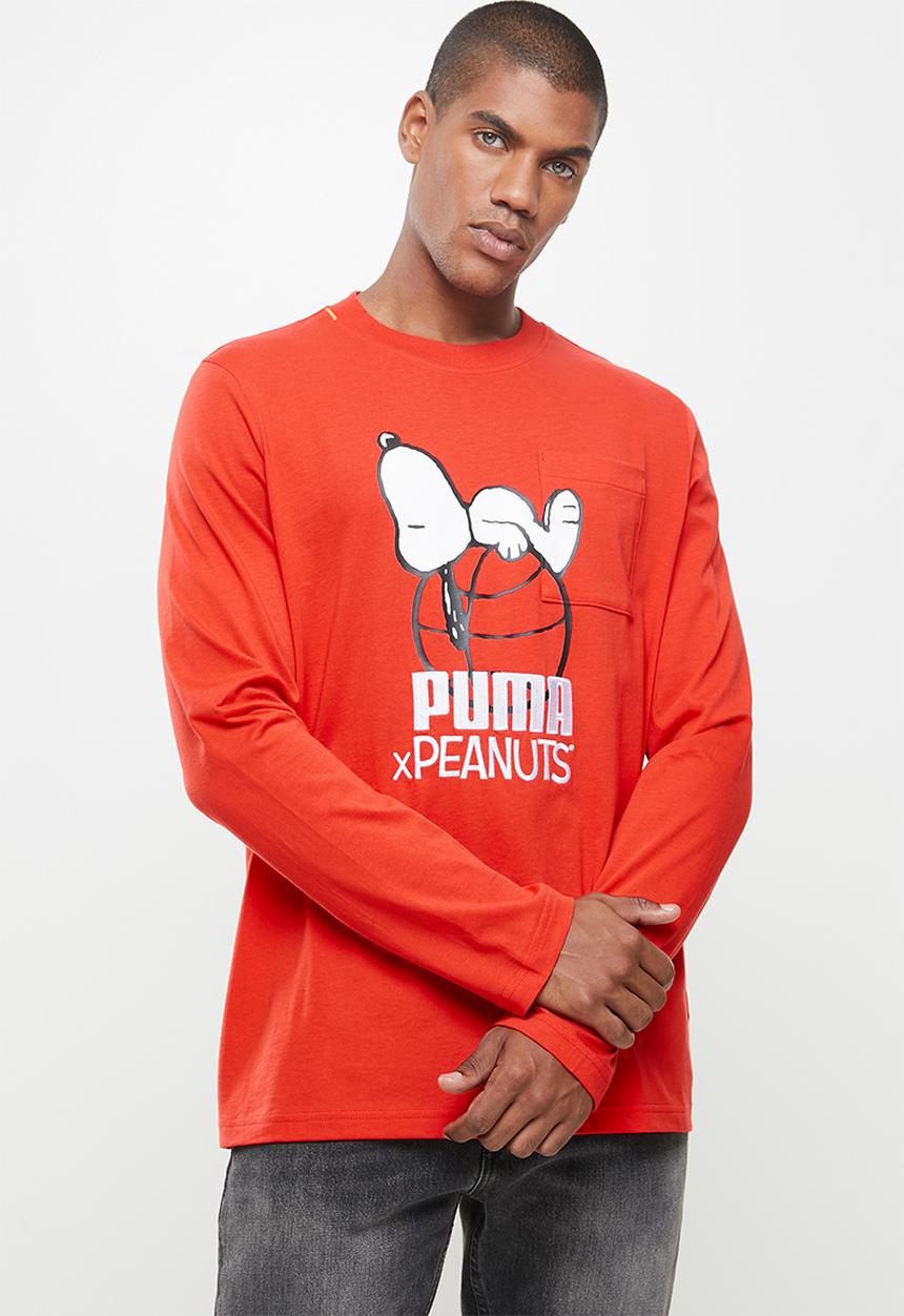 PUMA - Puma x peanuts long sleeve tee - red