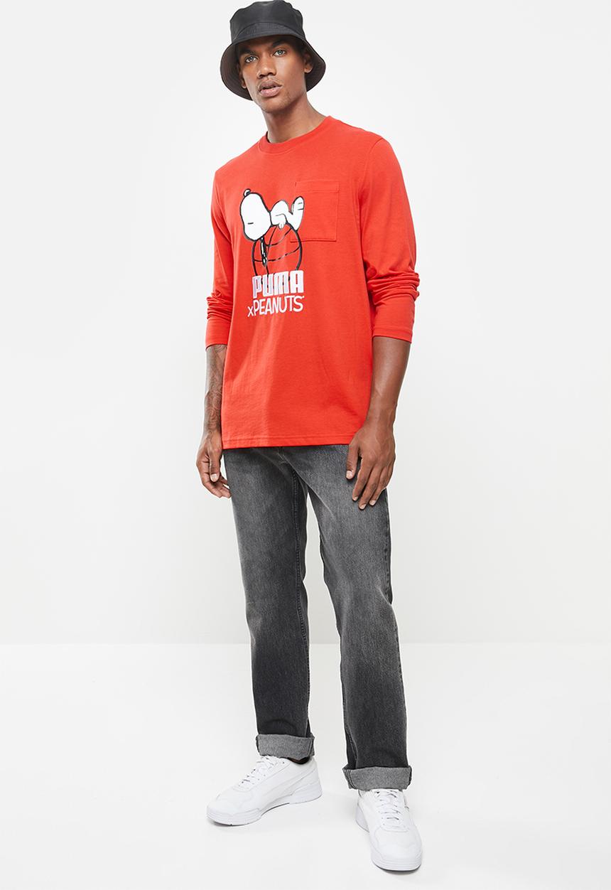 PUMA - Puma x peanuts long sleeve tee - red