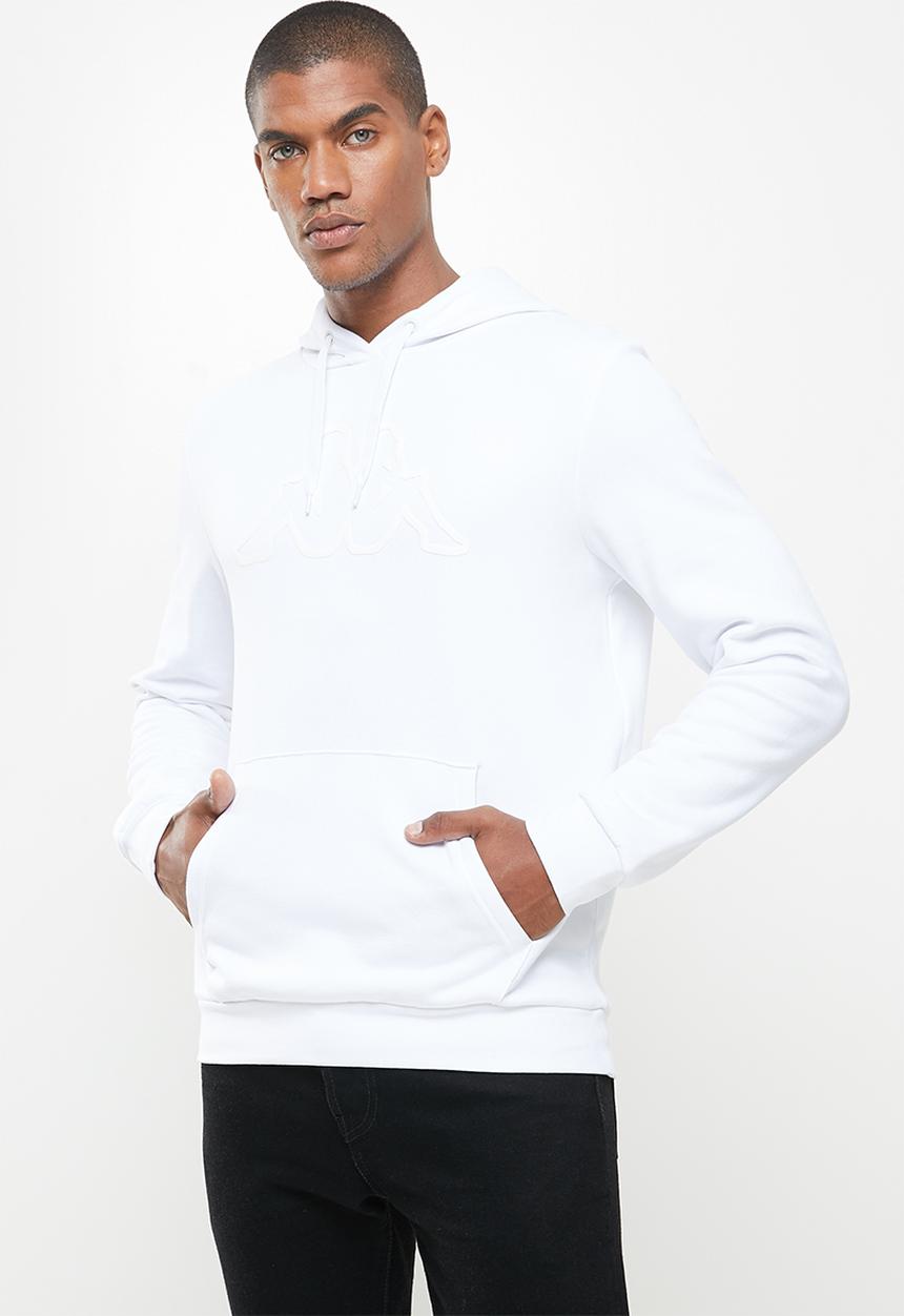 KAPPA - Logo cavil hoodie - white