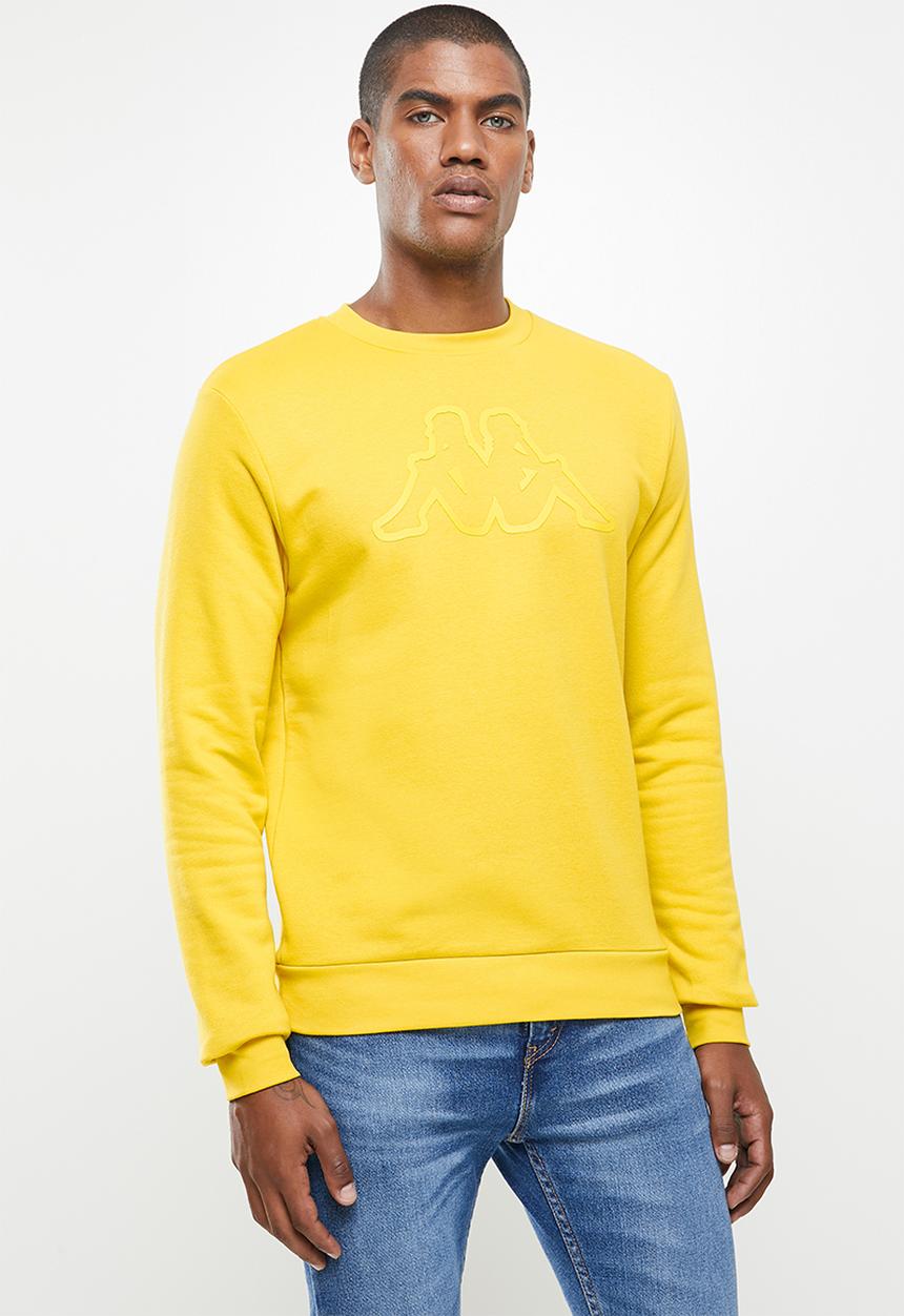 KAPPA - Logo crus sweat top - dark yellow