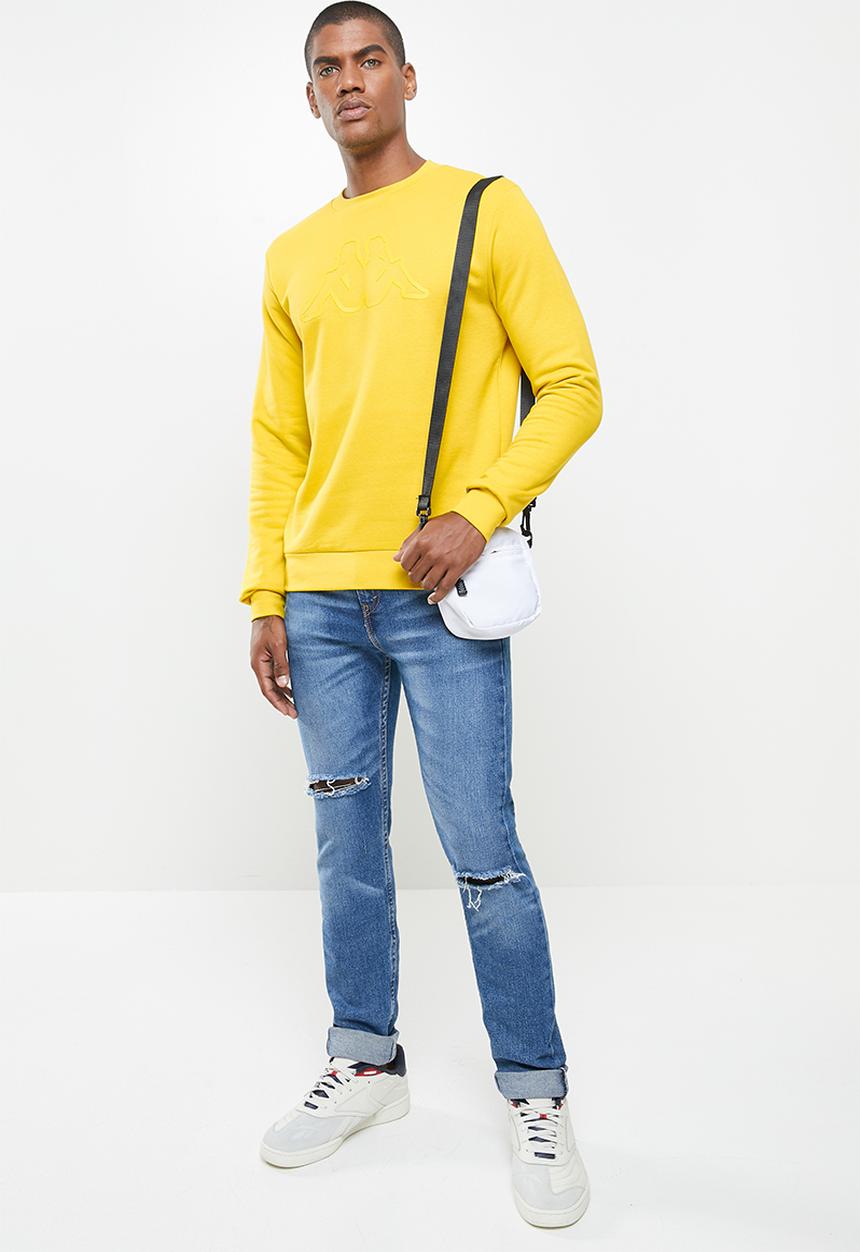 KAPPA - Logo crus sweat top - dark yellow