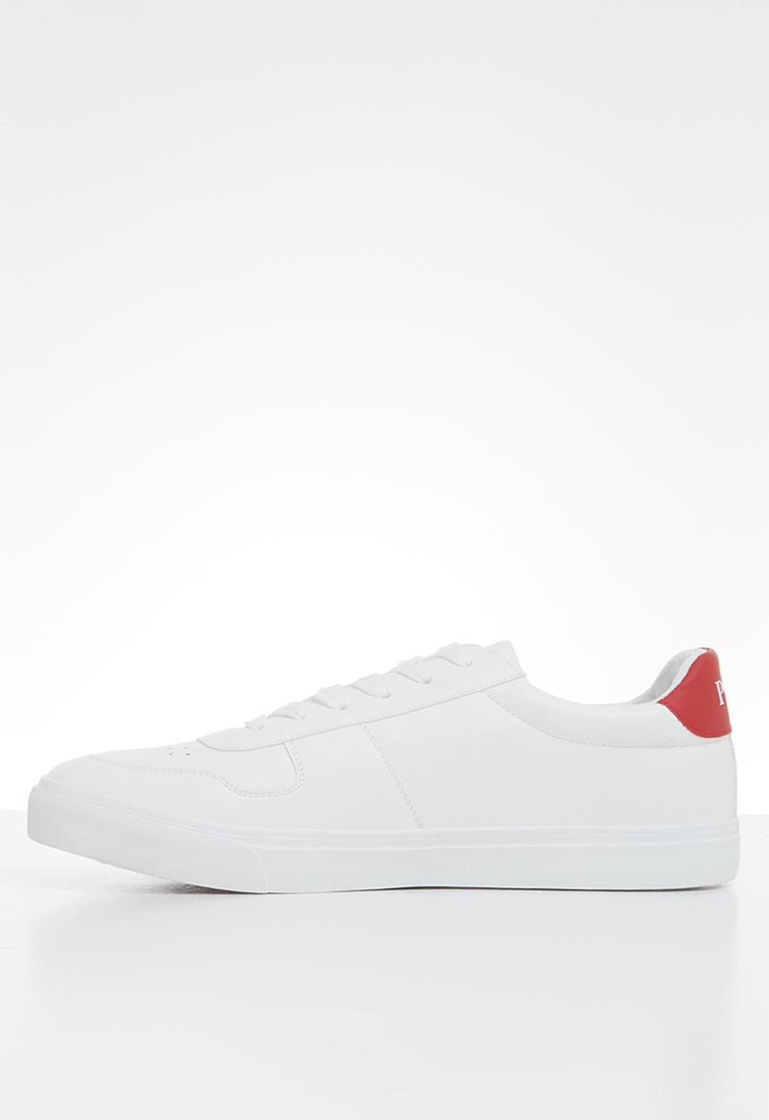 POLO - Henry side flash sneaker - white & red