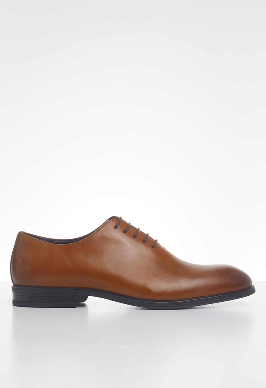 POLO - Austin leather plain vamp formal lace up - cognac