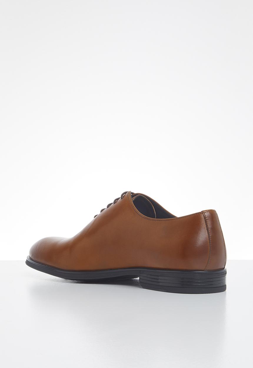 POLO - Austin leather plain vamp formal lace up - cognac