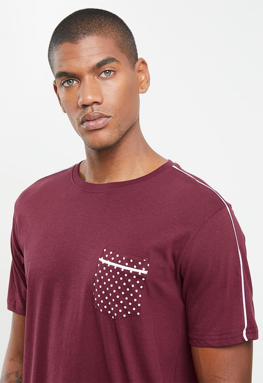 Brave Soul - Dotted loungewear - burgundy