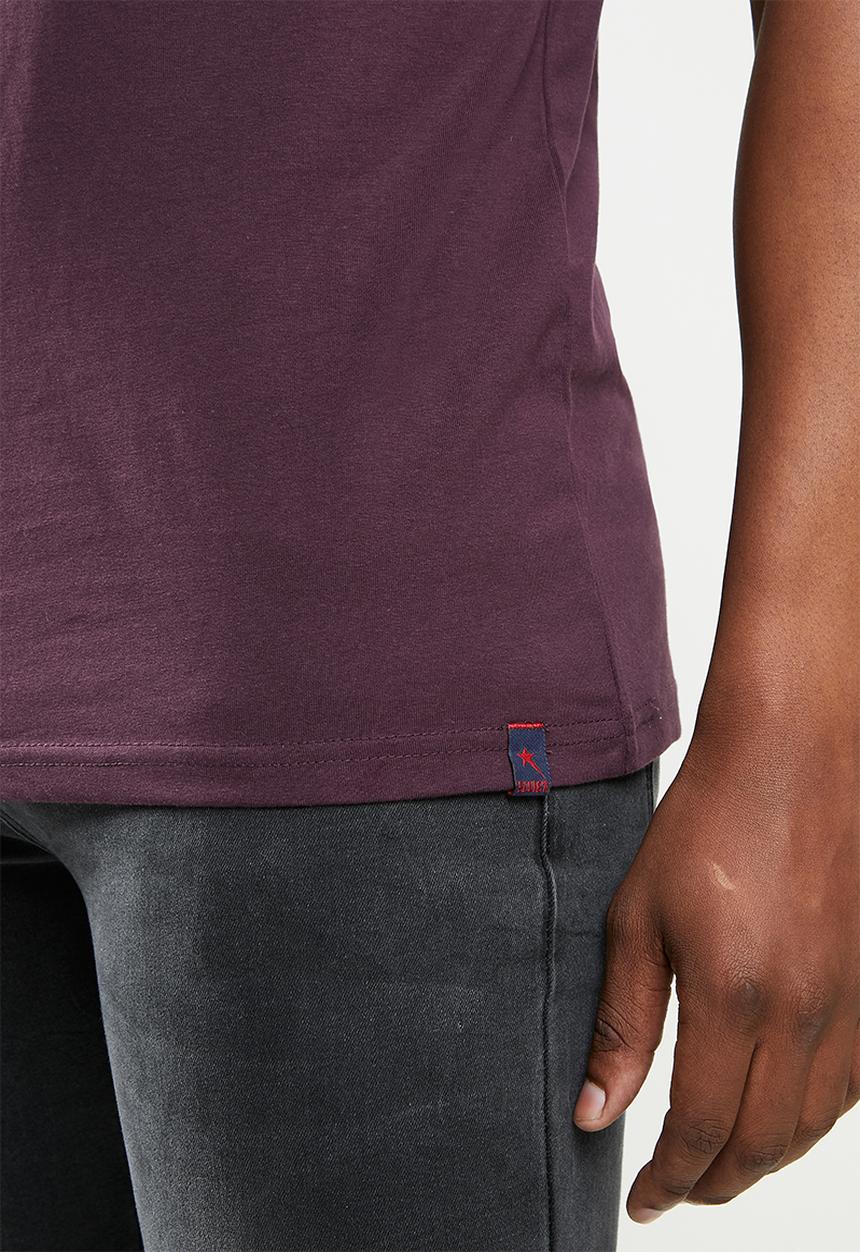 SOVIET - Tiller slim fit short sleeve crew neck tee - purple