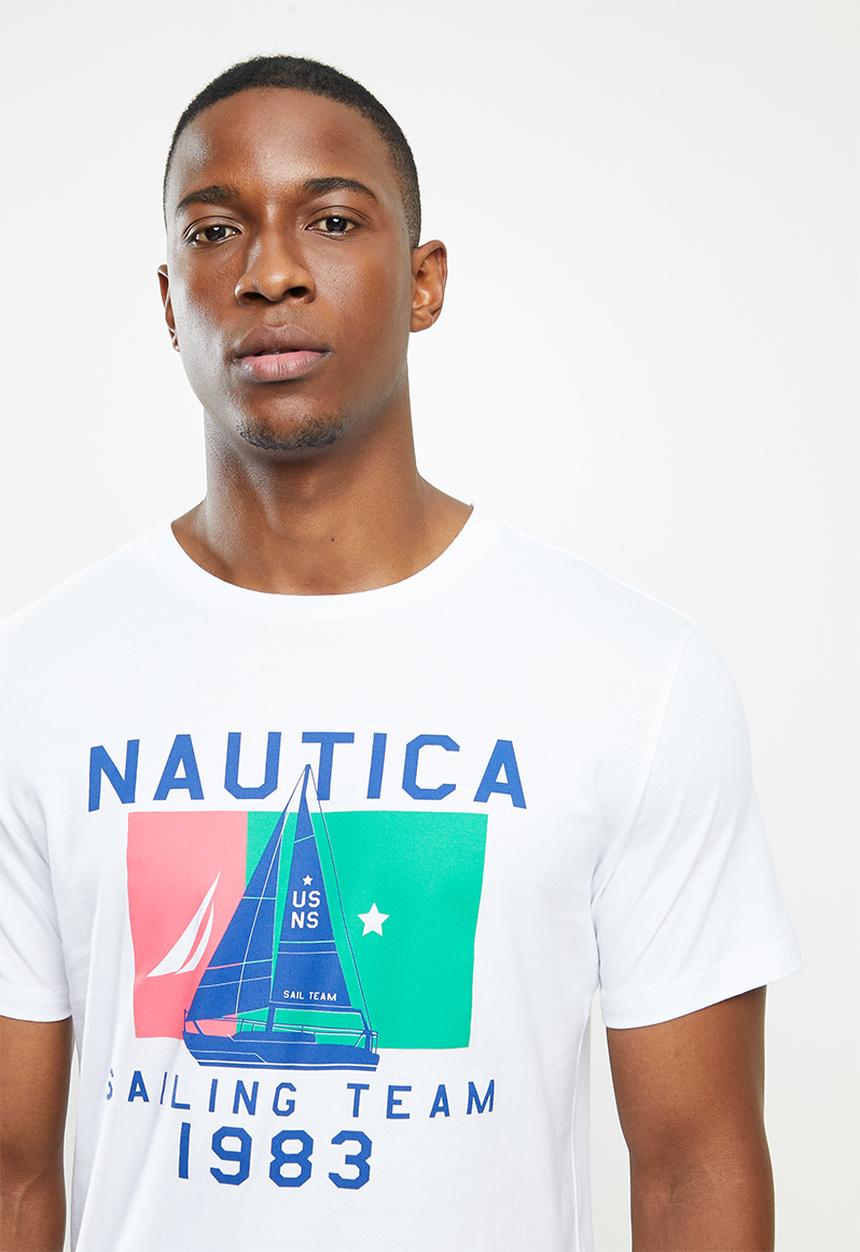 Nautica - Sailor boat flag - white