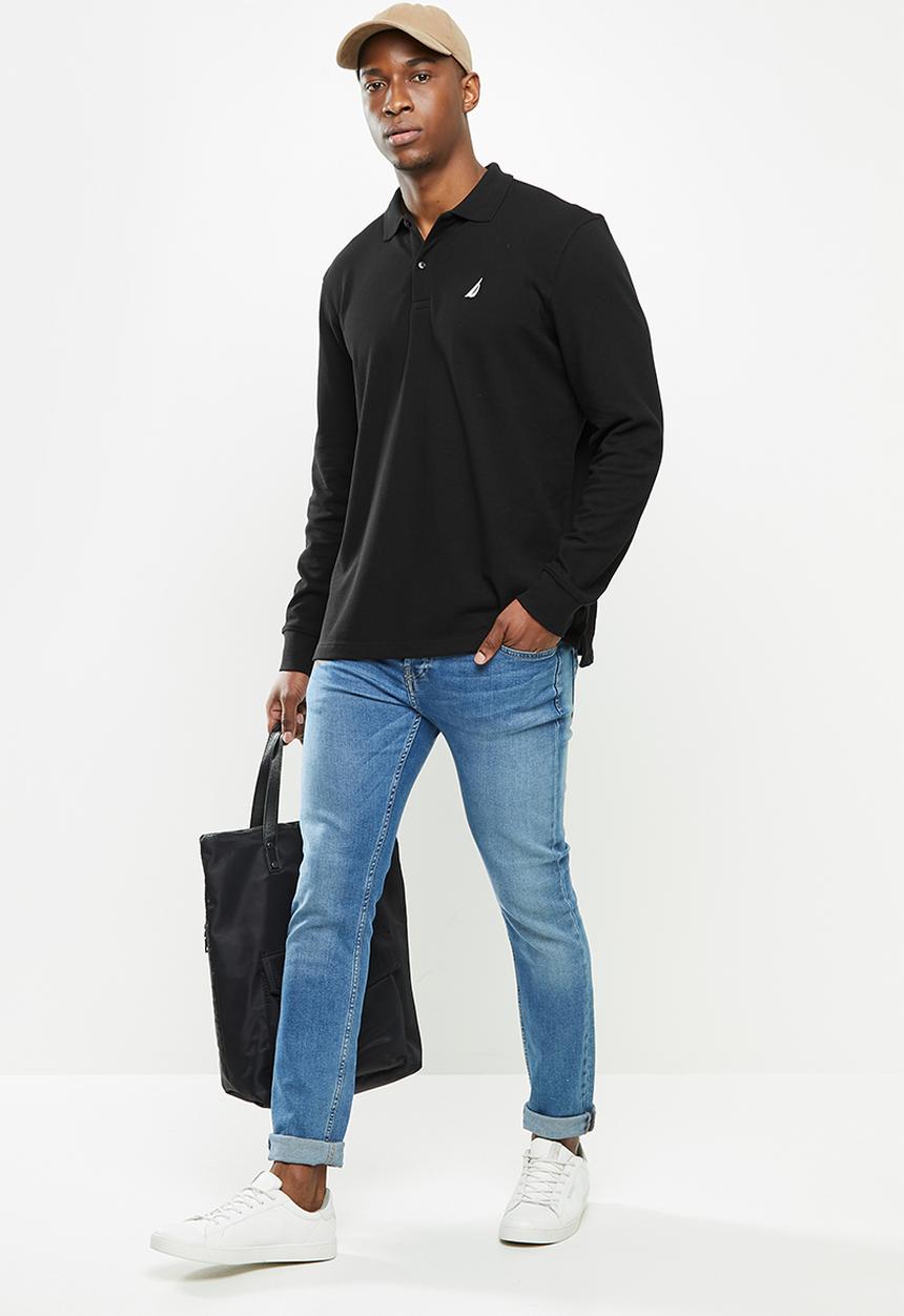 Nautica - Cotton pique polo - black