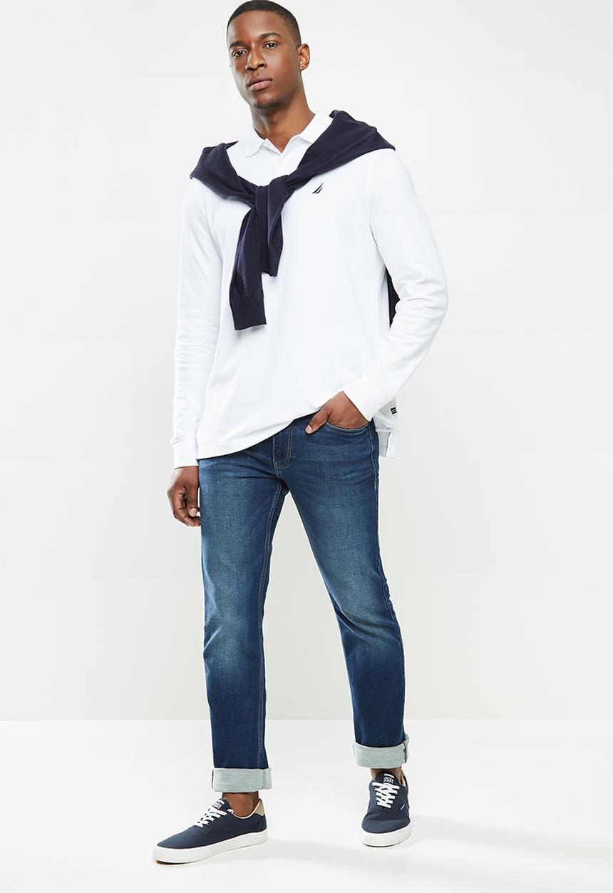Nautica - Cotton pique polo - white
